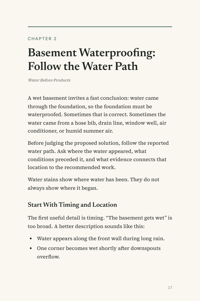 Page 17 — Basement Waterproofing: Follow the Water Path